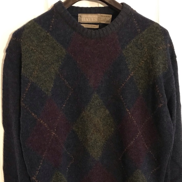 Christopher HAYES Other - 100% Shetland Wool Christopher HAYES knitted Argyle Sweater Size: L